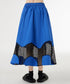 Curved Mesh Panel Flare Skirt